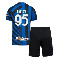 Dječji Nogometni Dres Inter Milan Alessandro Bastoni #95 Domaci 2024-25 Kratak Rukav (+ Kratke hlače)